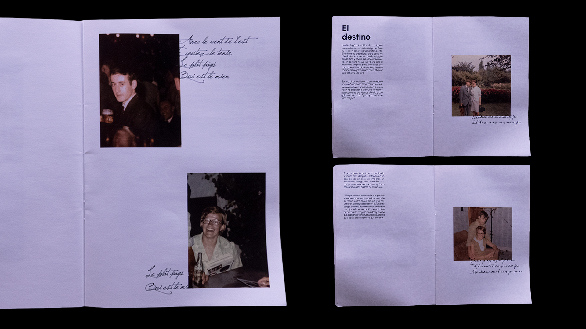 Algunas de las maquetaciones más interesantes del proyecto Cómo se conocieron mis abuelos