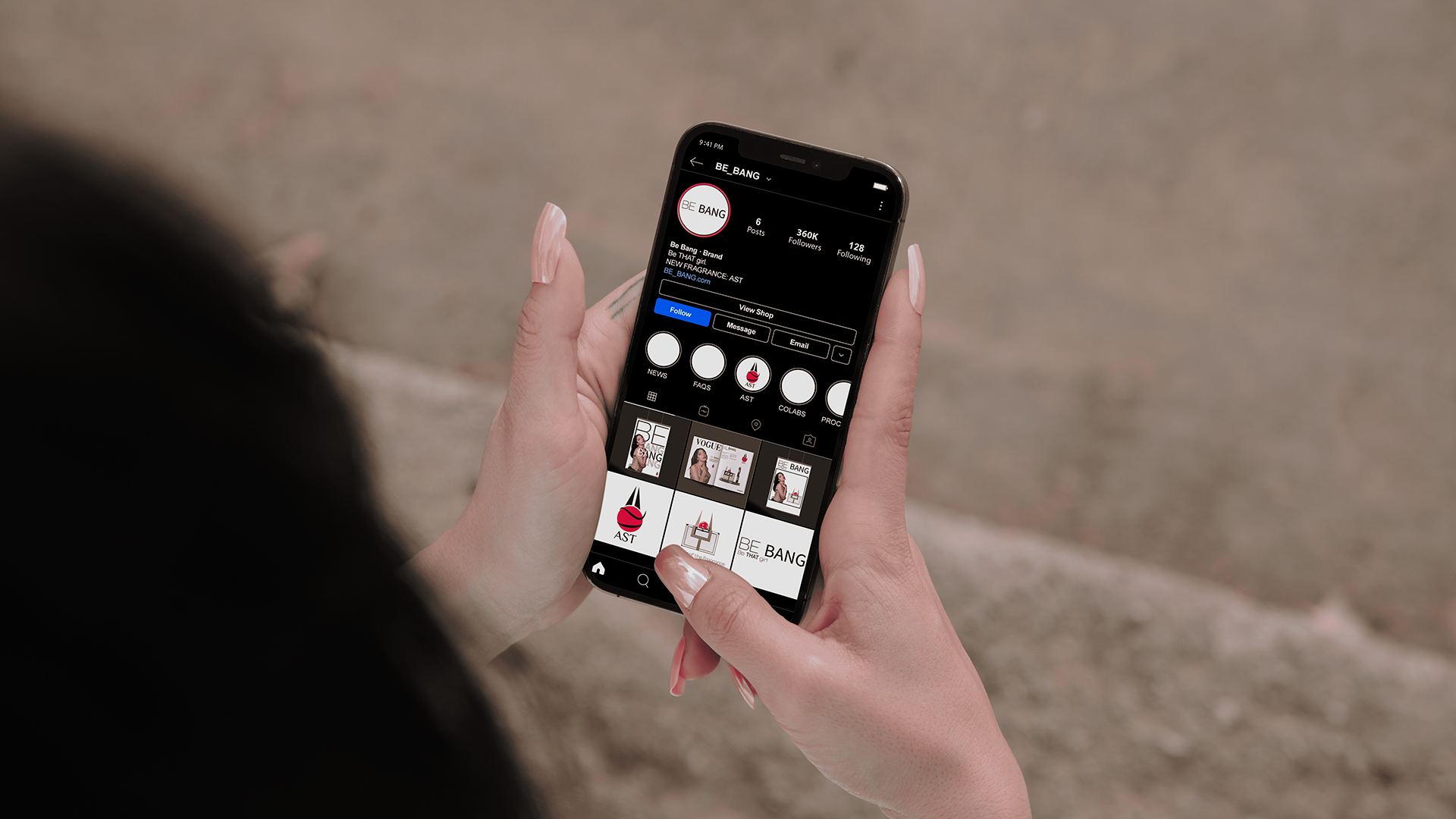 Perfil de Instagram de la marca Be Bang